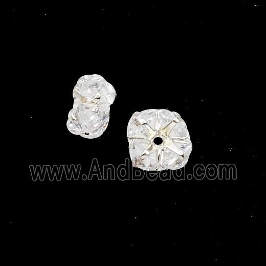 Cubic Zirconia Rondelle Beads
