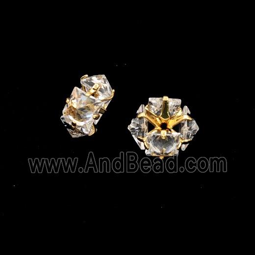Cubic Zirconia Rondelle Beads