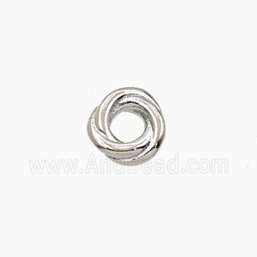 Copper Rings Beads Platinum Plated