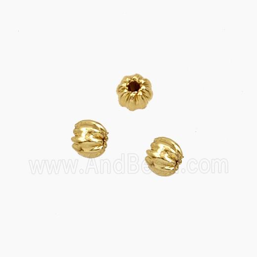 Copper Pumpkin Beads Gold Plated