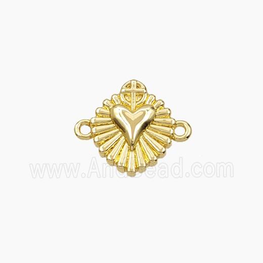 Copper Heart Connector Gold Plated