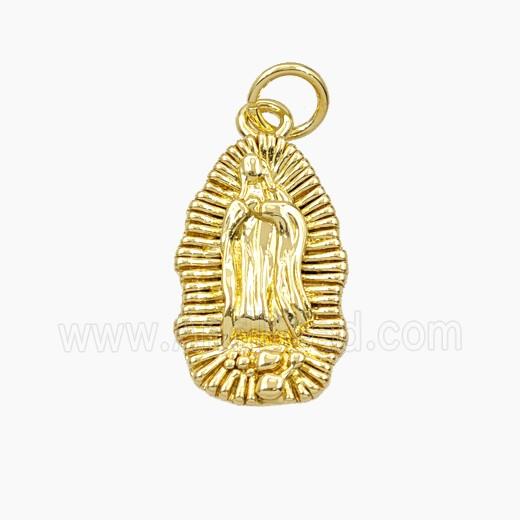 Copper Jesus Pendant Gold Plated
