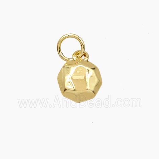 Copper Button Pendant Gold Plated