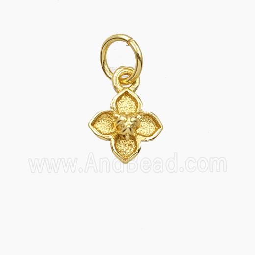 Copper Clover Pendant Gold Plated