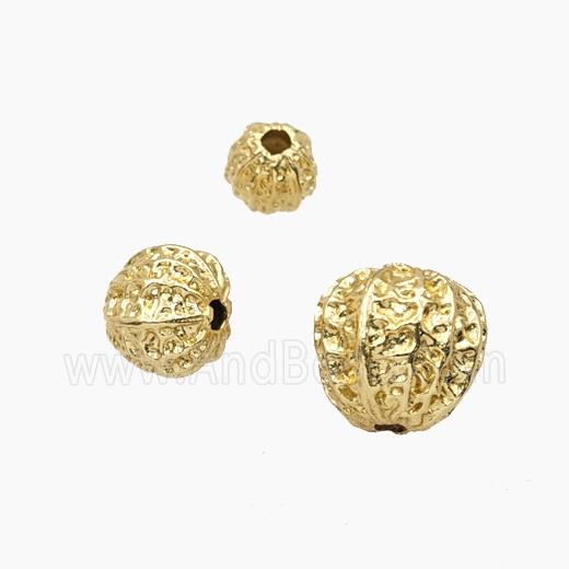 Copper Pumpkin Beads Gold Plated