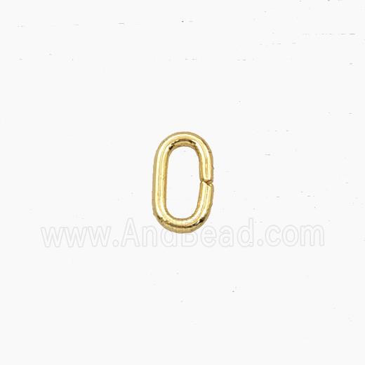 Copper Oval JumpRings Gold Plated