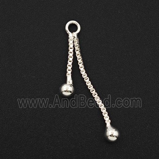 Copper Necklace Extender Shiny Silver