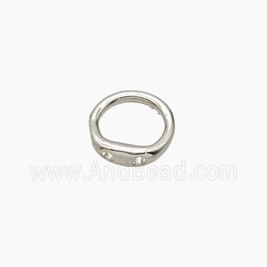 Copper Circle Connector Platinum Plated