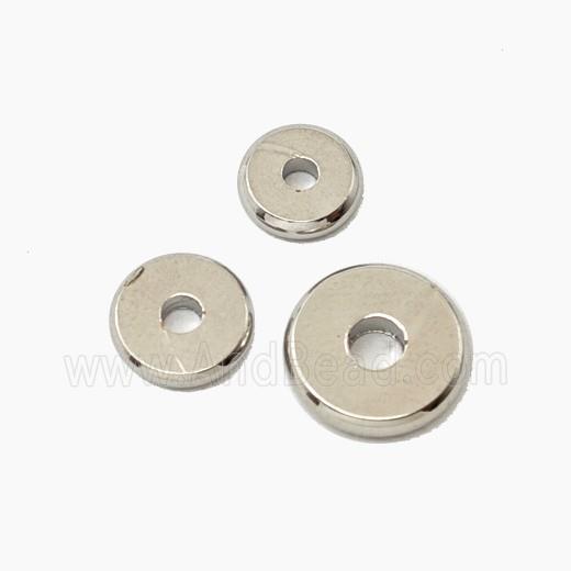 Copper Heishi Spacer Beads Platinum Plated