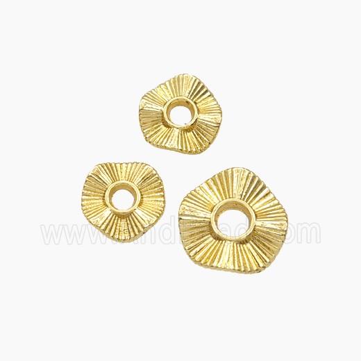 Copper Flower Spacer Beads Gold Plated