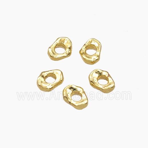 Copper Spacer Beads Irregular Freeform Gold Plated