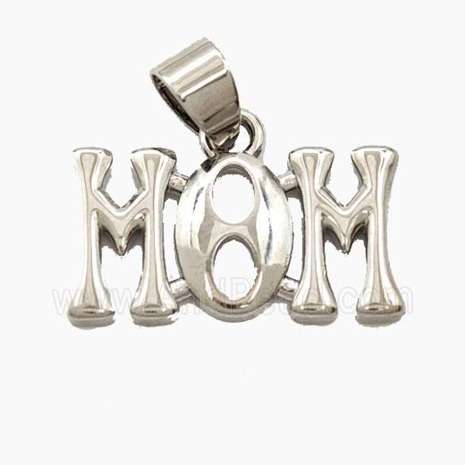 Copper MOM Pendant Platinum Plated