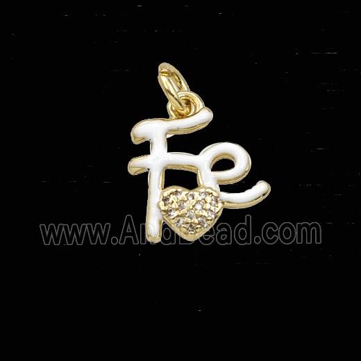 Enamel Copper Pendant, Gold Plated