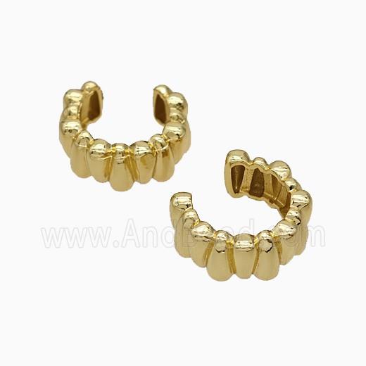 Copper Clip Earrings Gold Plated