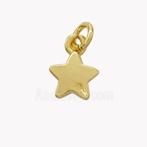 Copper Star Pendant Gold Plated