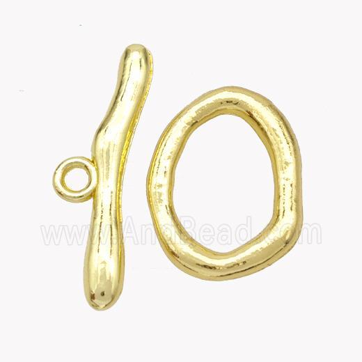 Copper Toggle Clasp Gold Plated