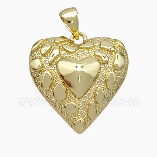 Copper Heart Pendant Gold Plated