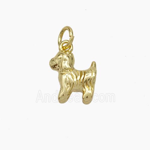 Copper Dog Pendant Gold Plated