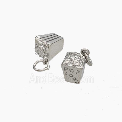 Copper Popcorn Pendant Platinum Plated