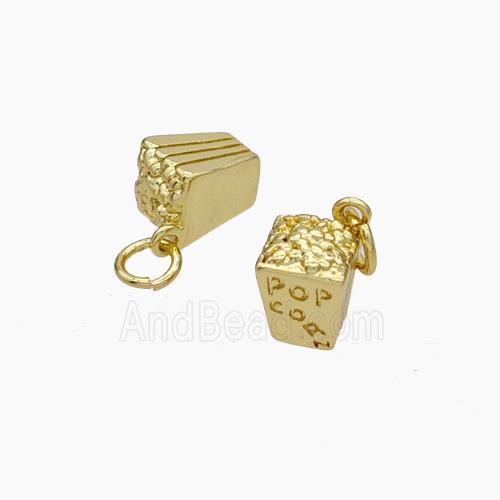 Copper Popcorn Pendant Gold Plated