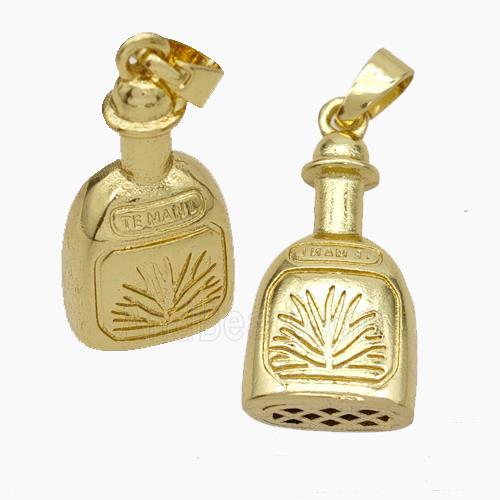 Copper Bottle Pendant Gold Plated