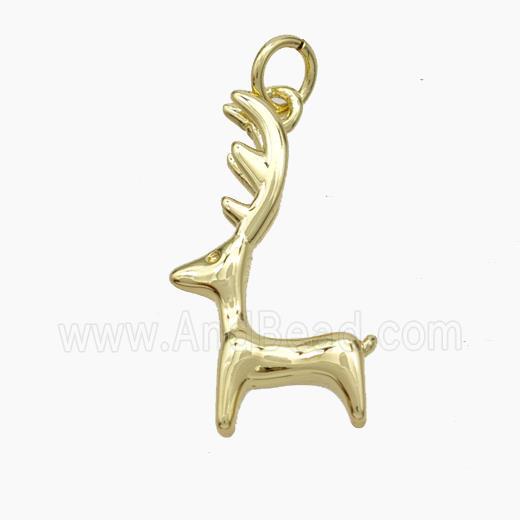 Copper Deer Pendant Gold Plated