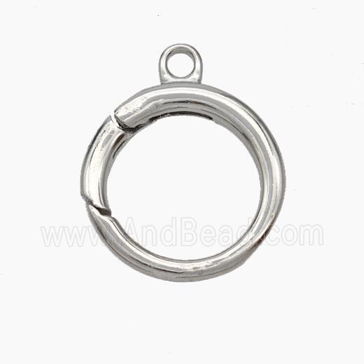 Copper Carabiner Clasp Platinum Plated