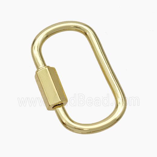 Copper Carabiner Clasp Gold Plated