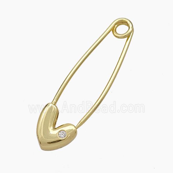 Copper Safety Pin Gold Plated
