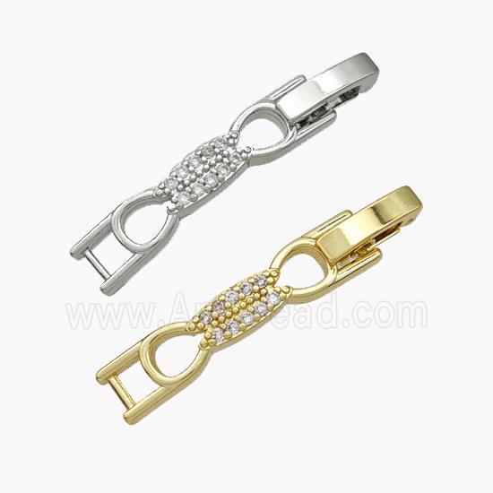 Copper Clasp Pave Zirconia Mixed