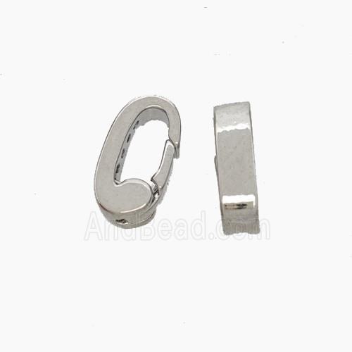 Copper Carabiner Clasp Platinum Plated