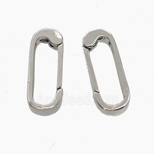 Copper Carabiner Clasp Platinum Plated