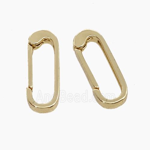 Copper Carabiner Clasp Gold Plated