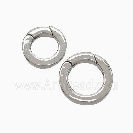 Copper Carabiner Clasp Circle Platinum Plated