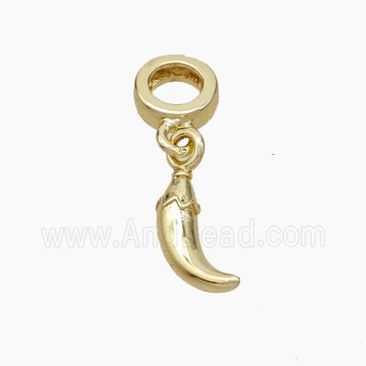 Copper Chili Pendant Gold Plated