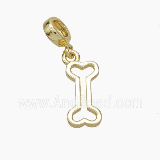 Copper Dogbone Pendant Gold Plated