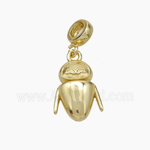 Copper Cockroach Pendant Gold Plated