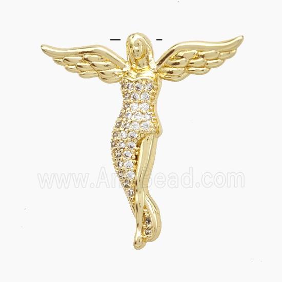 Angelwing Charms Copper Pendant Pave Zirconia Engelsrufer Gold Plated
