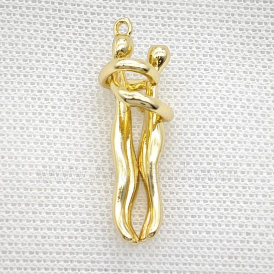 Copper Couple Pendant Gold Plated