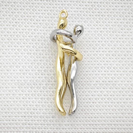Copper Couple Pendant Platinum Gold Plated