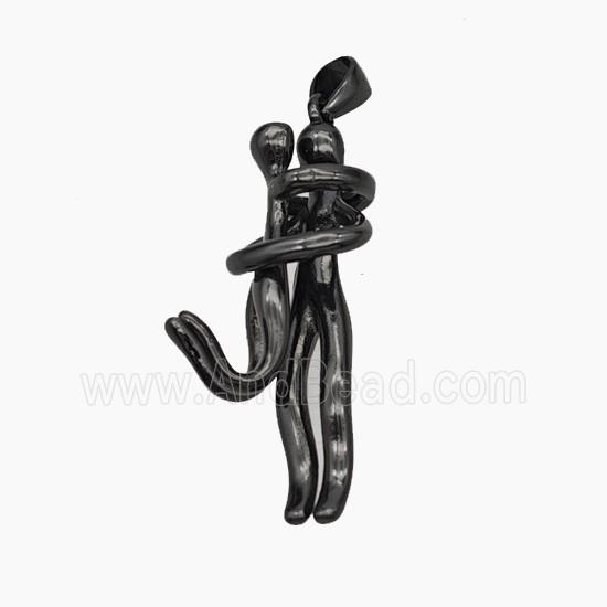 Copper Couple Pendant Black Plated