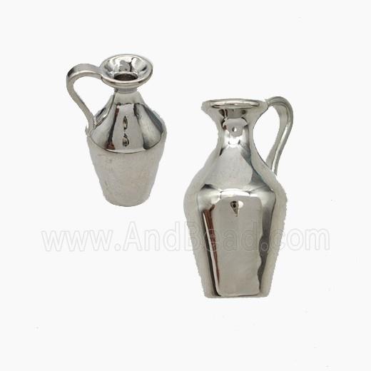 Copper WaterBottle Pendant Platinum Plated