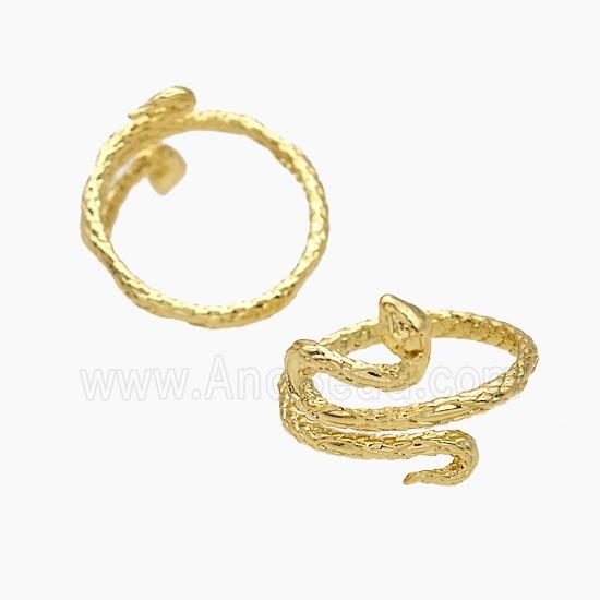 Copper Snake Rings 18K Gold Plated