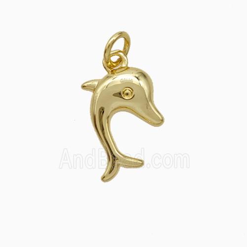 Copper Dolphin Pendant Gold Plated