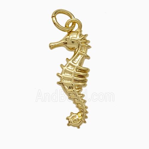 Copper Seahorse Pendant Gold Plated