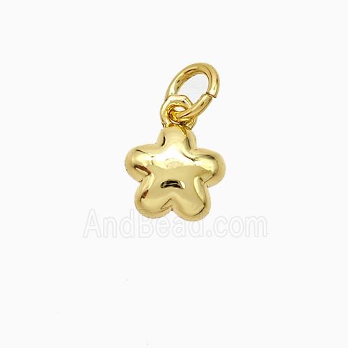 Copper Flower Pendant Gold Plated