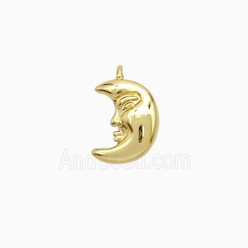 Copper Moon Pendant Gold Plated