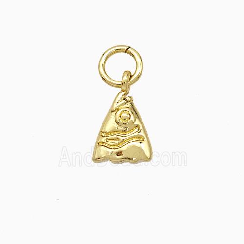 Copper Fish-header Pendant Gold Plated