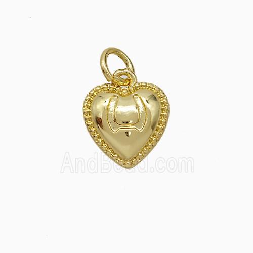 Copper Heart Pendant Gold Plated