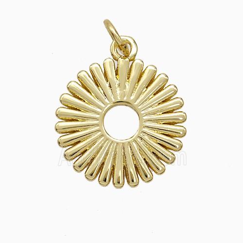 Copper Flower Pendant Gold Plated